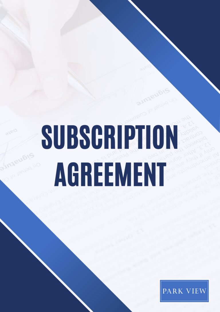 Subscription Agreement
